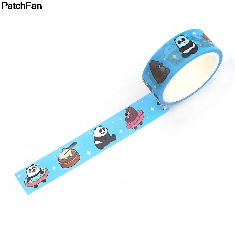 Patchfan Мы Голые Медведи Мультфильм Забавный DIY Скрапбукинг Малыш клей Васи бумага маскирующая Лента Печатный узор наклейка A2473