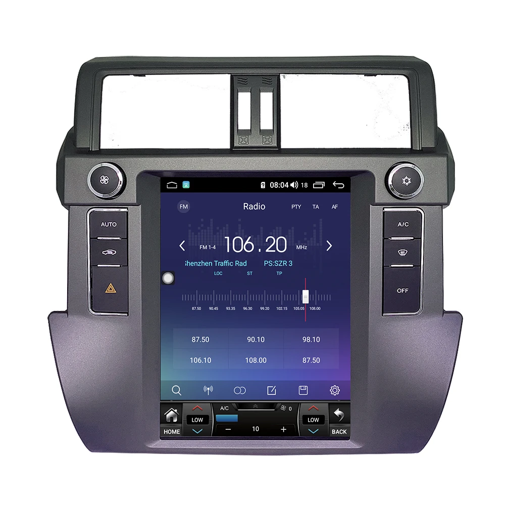 ZOYOSKII Android 9 1 7 дюймов вертикальный экран автомобильное радио GPS bluetooth для Toyota Prado