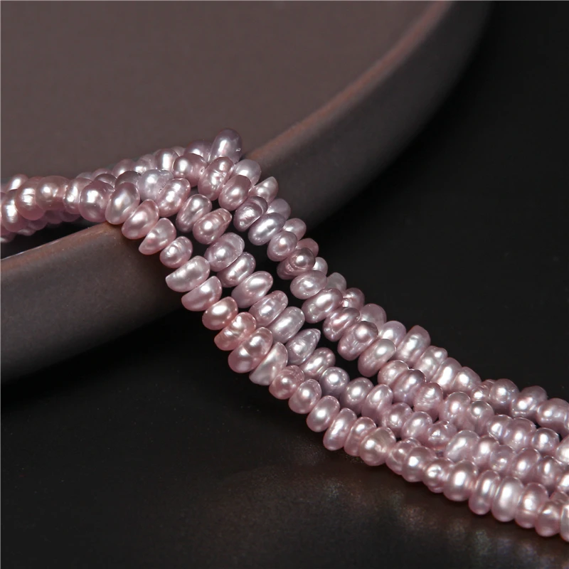 100% Natural Pearl Beads Purple Broque Freshwater Pearls Oval Pink Round Potato For Jewelry Making DIY Craft 14'' | Украшения и