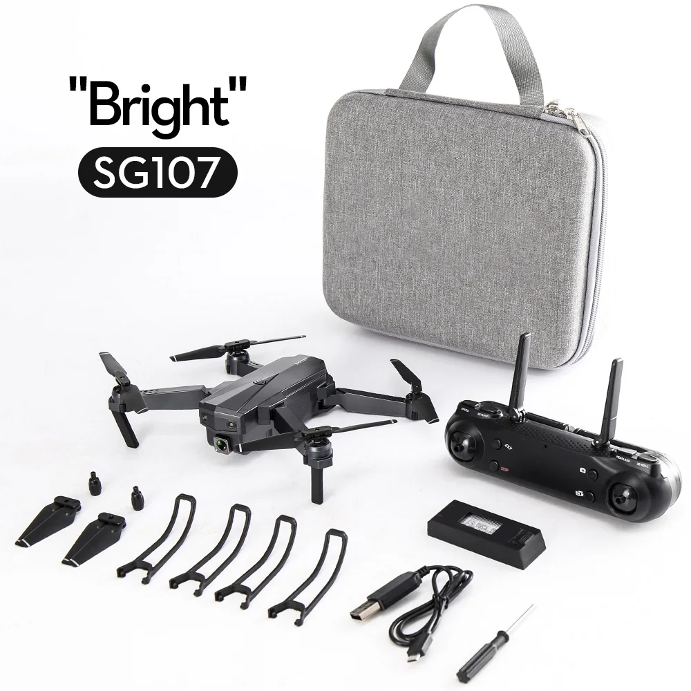 

SG107 Mini Drone with 4K WIFI FPV HD Dual Camera Drone Profissional 50X zoom Rc Quadcopter Altitude Hold dron VS E58 E68 E88 E99