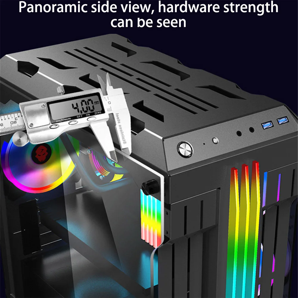 Чехол для компьютера с RGB-подсветкой ATX/M-ATX/ITX водяным охлаждением ветрозащитный