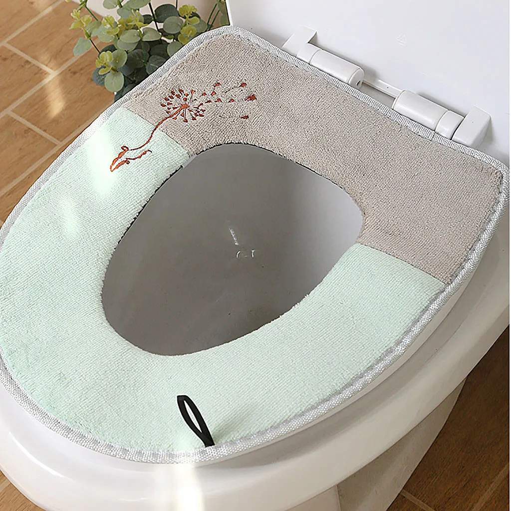 Плюшевое толстое универсальное сиденье для унитаза крышка зимнее теплое