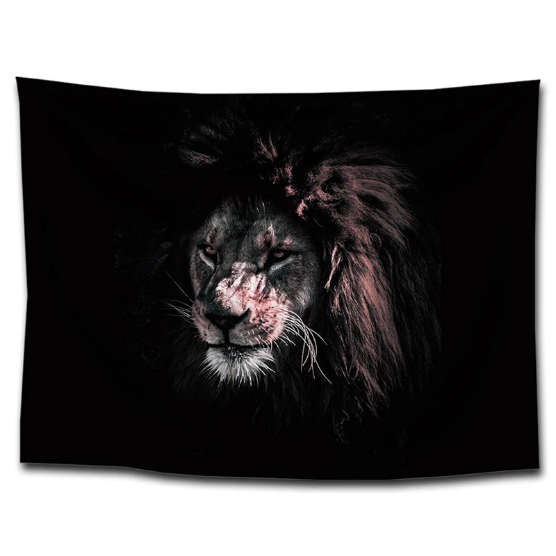

Львиный гобелен настенный подвесной эстетический стильный хиппи гобелены пляжное полотенце шаль простынь домашний декор для комнаты
