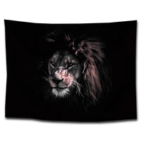 lion tapestry wall hanging aesthetic trippy hippie tapestries beach towel shawl throw sheet home room decor