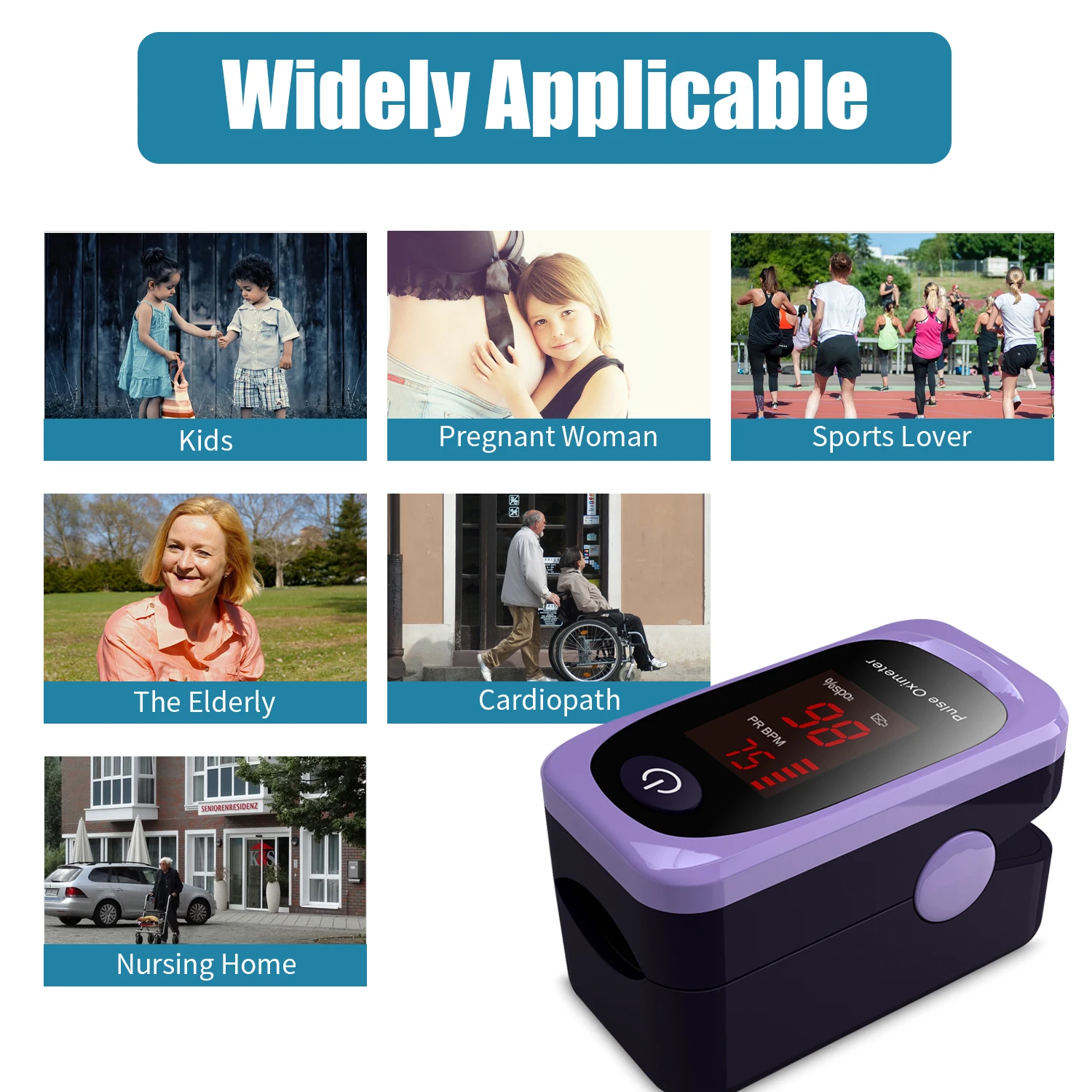 Цифровой Пальчиковый Пульсоксиметр светодиодный дисплей датчик кислорода в