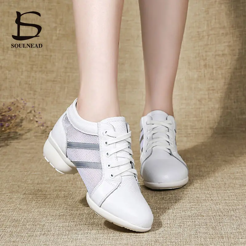 Dance Sneakers For Women Jazz Salsa Dance Shoes Mesh Hip Hop Modern Dancing Shoe Ladies Girls Outdoor Sports Casual Female Shoes
