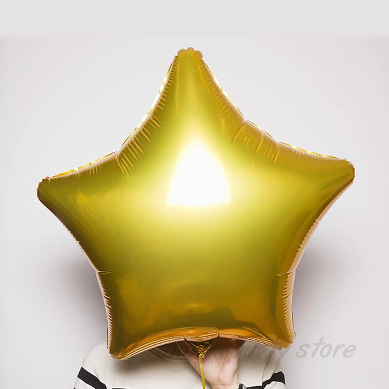 18-дюймовый воздушный шар из алюминиевой фольги в форме звезды однотонные