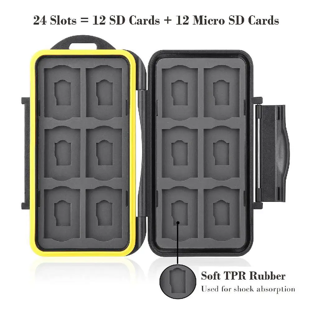 BEESCLOVER Водонепроницаемый флэш-накопитель для 12 SD + Micro TF-карт чехол держателя карты