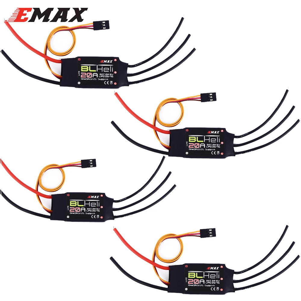 Электрический контроллер скорости EMAX RC ESC BLHELI 20A/30A 2A/5V для квадрокоптера QAV250 250