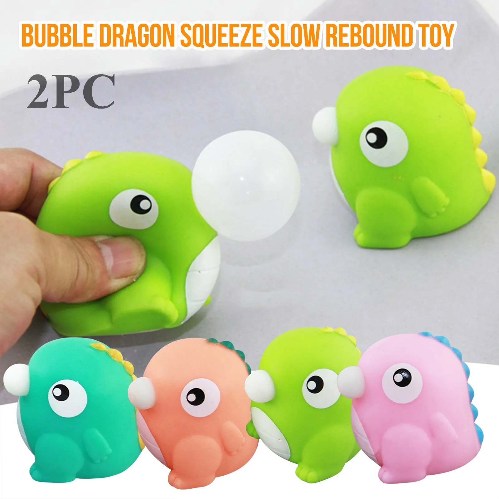 

Baby 2pcs Dragons Spit Bubble Pinch Music Squeezes Bubbles Funnys Vent Toys For Kids And Adults Stress Relief Toy Decompression