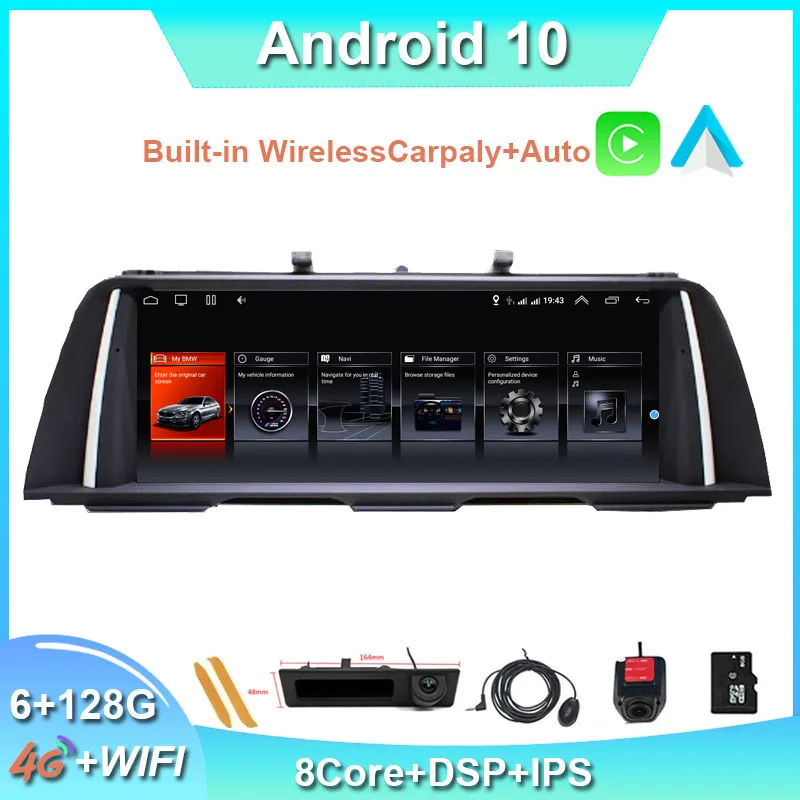 

6+128G Android 10 GPS 4G WIFI For BMW 5 Series F10 F11 2010-2016 CIC NBT System Car Radio Stereo Multimedia Navigation Player