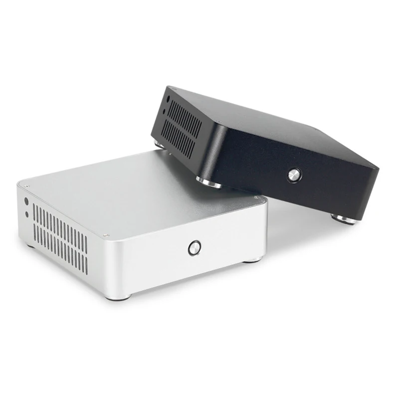 Чехол для ПК ITX MINI с горизонтальным охлаждением HTPC тонкий алюминиевый корпус