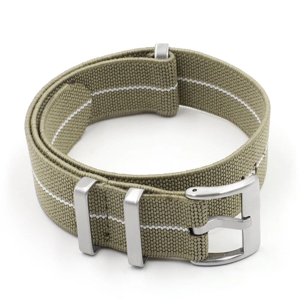 Trendy Brand Nylon Nato Strap Watch Elastic Belt French Troops Parachute Bag Watchband 18mm 20mm 22mm Military Wristwatch