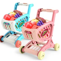 childrens simulation shopping toy trolley fruit and vegetable supermarket shopping cutie happy childrens play house toy set