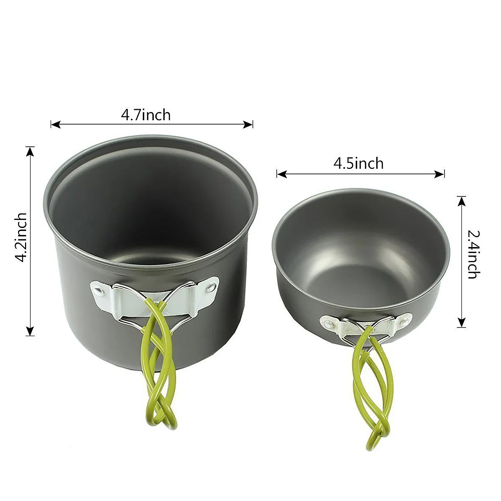 

Outdoor Picnic Pots Pans Cookware Cooking Set Camping Non-stick Tableware