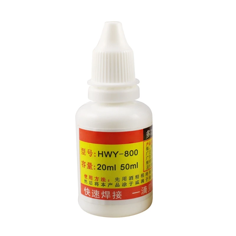 

20ml Powerful Rosin Soldering Agent No-clean Flux Stainless Steel White Plate Iron 18650 Battery Welding Water Flux