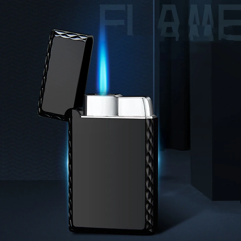 Газовая зажигалка турбо фонарь ел ультратонкая струйная газовая для сигар