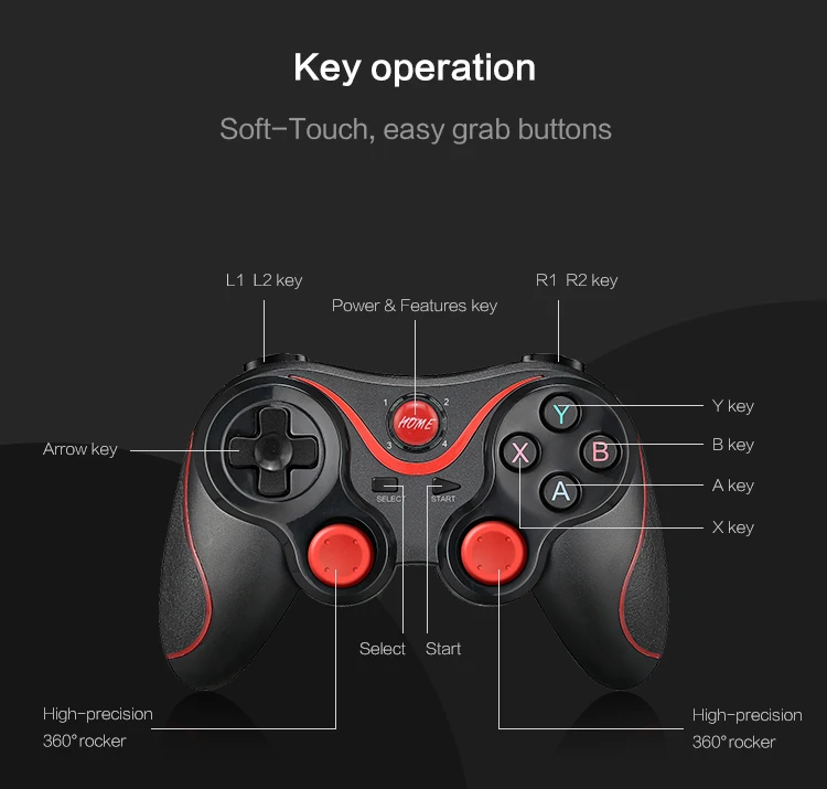 Беспроводной игровой контроллер джойстик с OTG для ПК универсальный геймпад Android TV