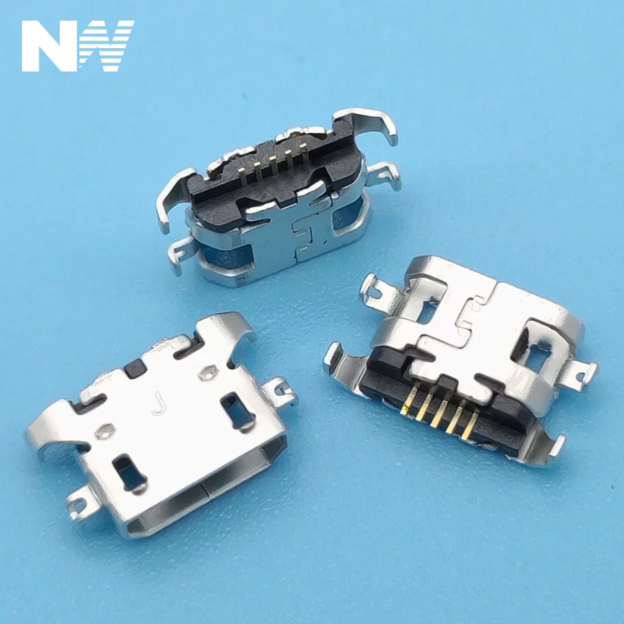 1000 шт. микро Usb 5 контактный плоский разъем 1 28 мм|mouth|connectorl connector |