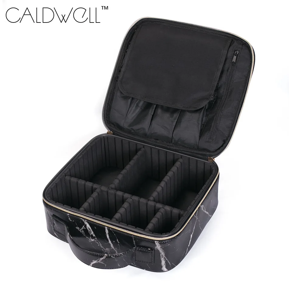 

New Partition Storage Cosmetic Case Multi-Function Portable Marble Makeup Bag Tattoo Manicure Toolbox
