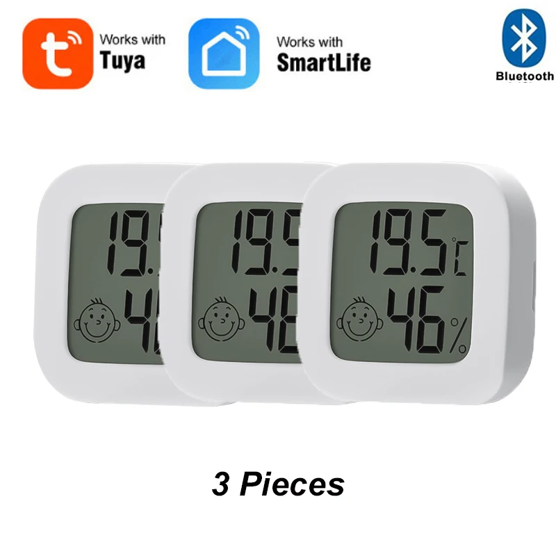 

Tuya Bluetooth-compatible Thermometer Hygrometer Indoor Outdoor Temperature Home Hygrometer Gauge Sensor Temperature Humidity