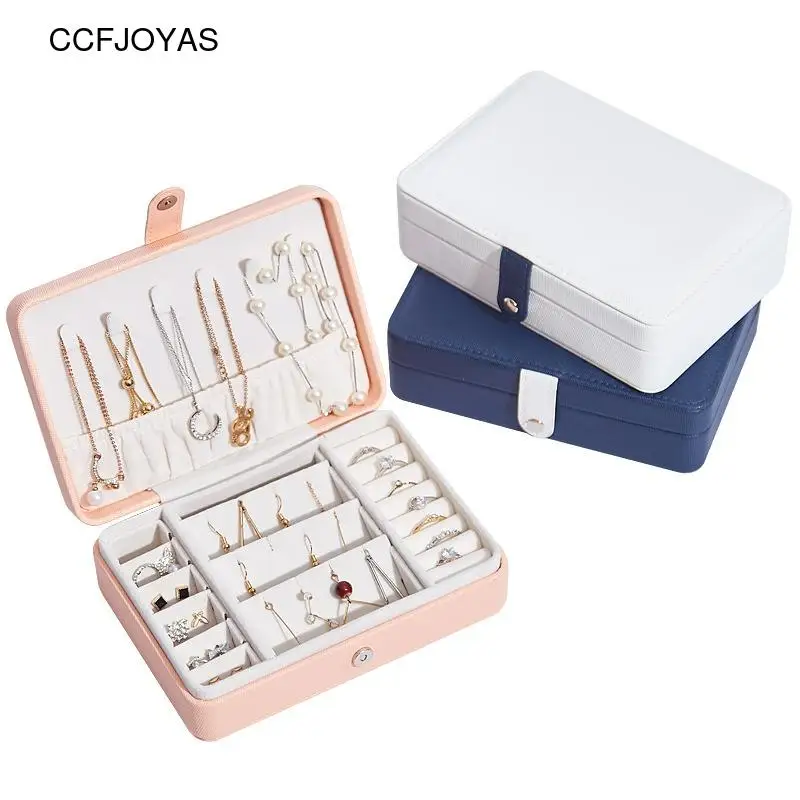 

CCFJOYAS, Новое поступление, шкатулка для сережек, ожерелья, ящик для хранения колец шт., портативная шкатулка для хранения ювелирных изделий, уп...