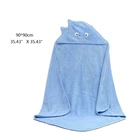 Детское банное полотенце-пончо из бархата, 90*90 см, флисовое полотенце с капюшоном для младенцев, s-одеяло, полотенце с капюшоном для новорожденных, спа для младенцев M3GE