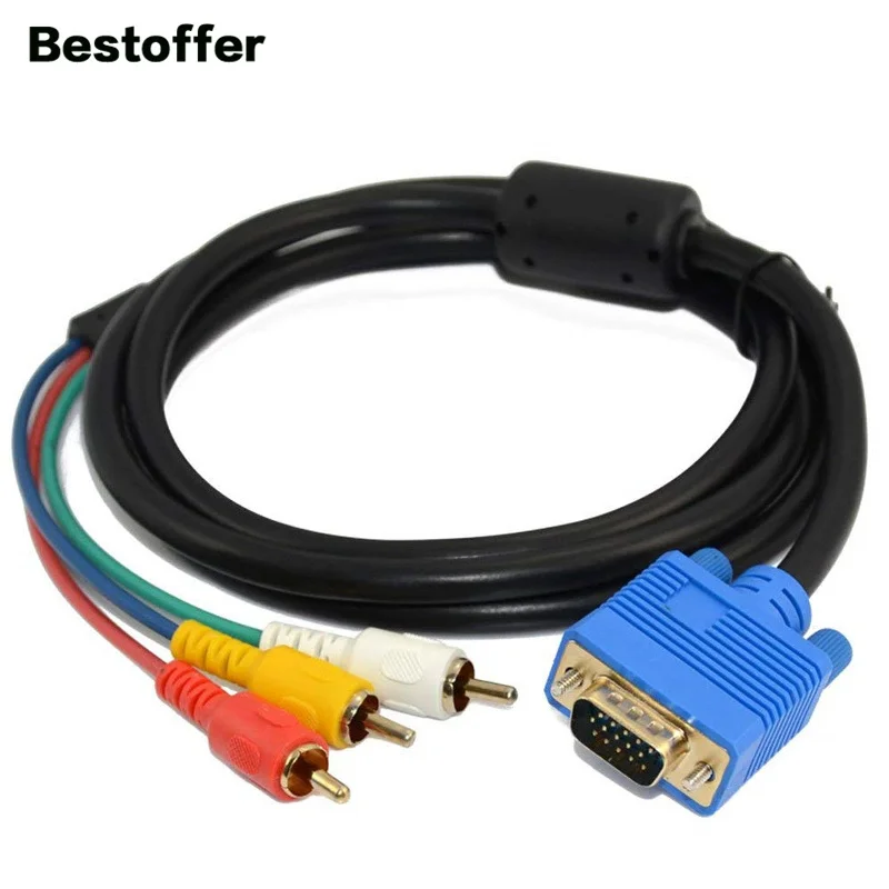 VGA 15 Pin папа 3 RCA мужской Компонентный видео кабель для HD DVD и проектора - купить по