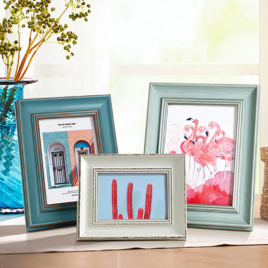 Пасторальная простота фоторамка настенное деревянное украшение Домашняя мини