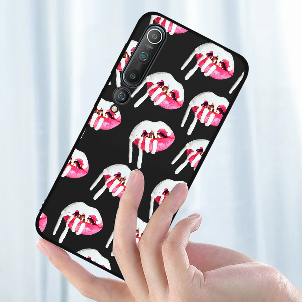 

Lips Lipstick Case For Xiaomi Redmi Note 10 9 8 7 T Pro MAX 9A 8A MI Note 11 10 9 T Pro SE A3 F3 X3 Soft TPU Phone Cover Fundas