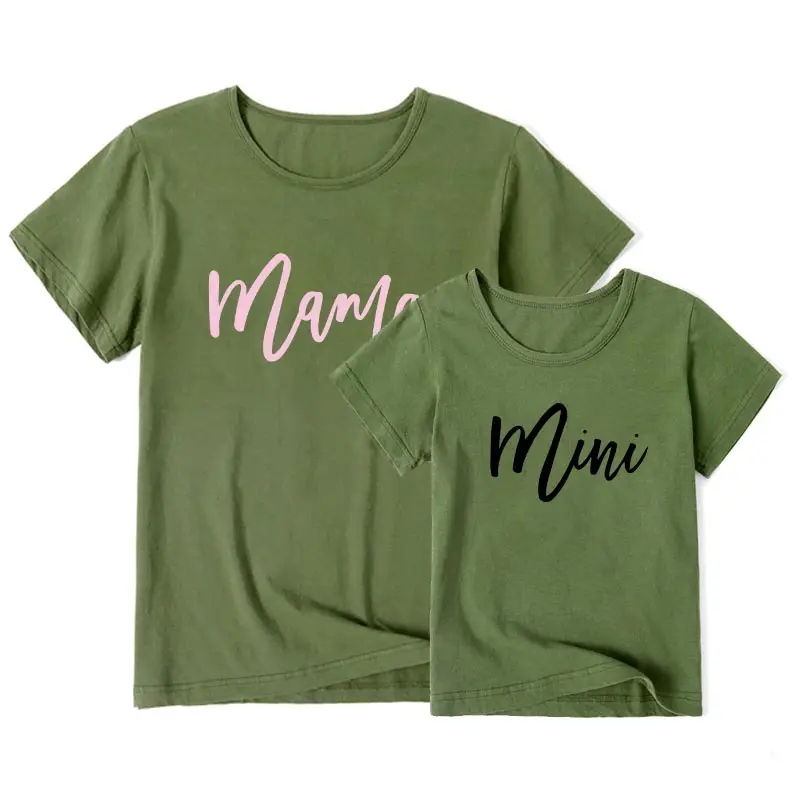 

MVUPP летняя одежда для мамы и дочки, Детские наряды для мамы и ребенка, футболка для девочек, детская футболка, хлопковые свободные топы с коро...