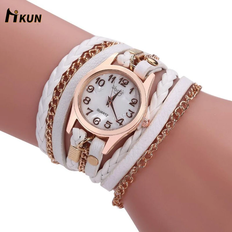 Роскошные часы-браслет с намоткой женские повседневные нарядные часы винтажные