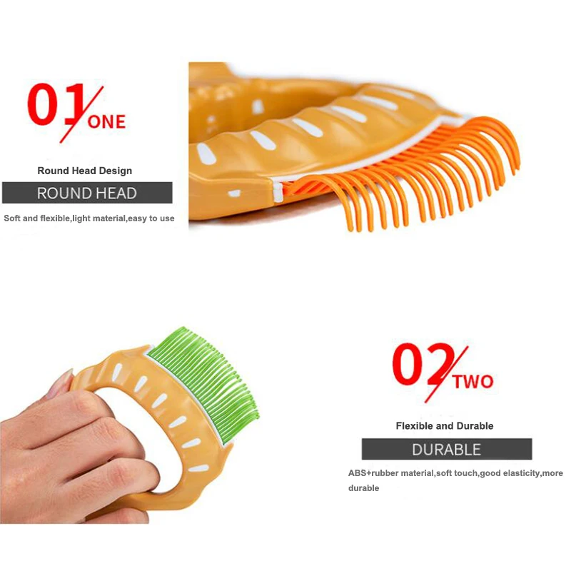 

Three Type Ardemer Personalized Pet Shell Hair Removal Comb Special Cat Grooming Massage Comb Long Tooth Curved Dog Grooming