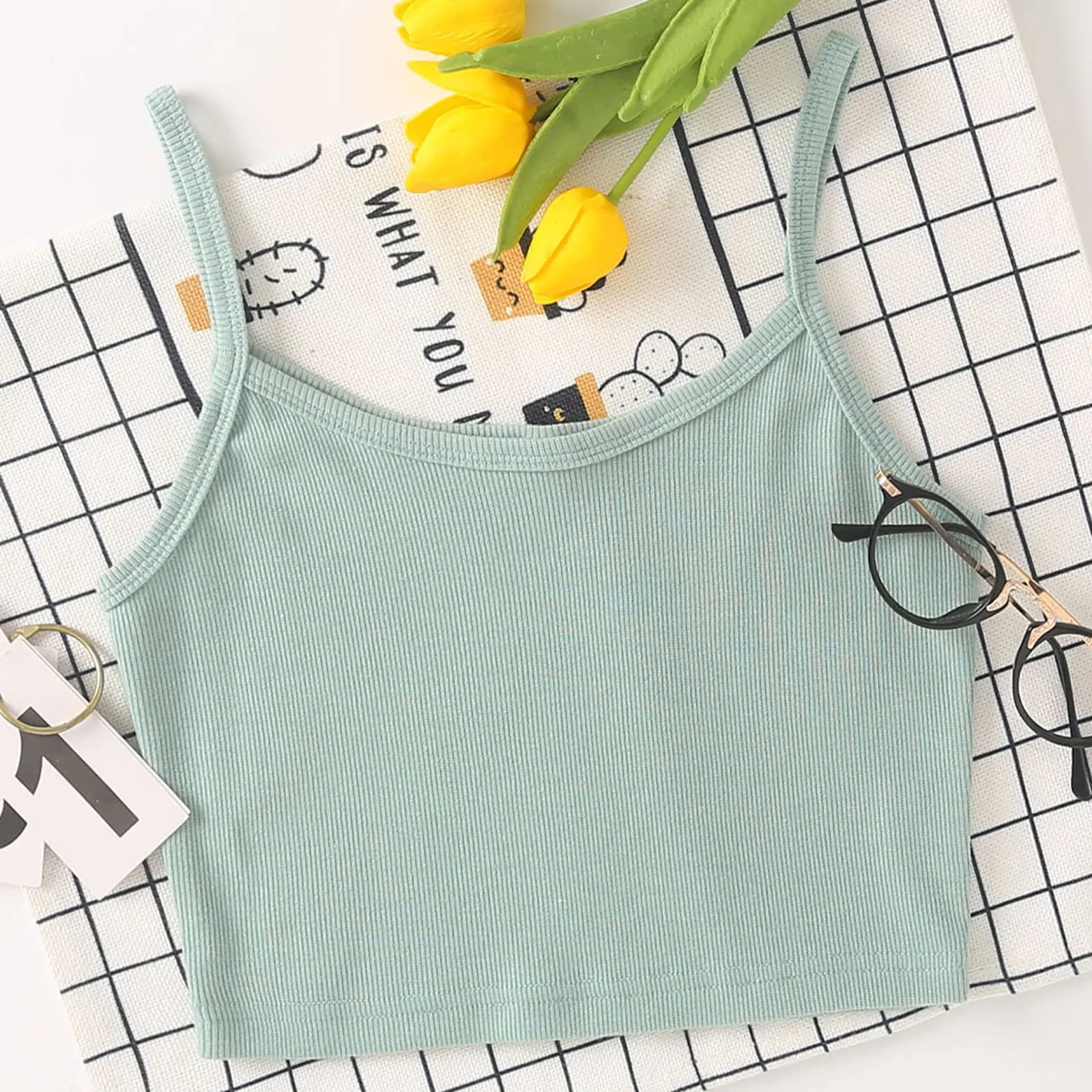 Tanks Women Tops Ladies Solid Sleeveless Pullover Vest Tank Crop Tops Shirts топик женский Female Harajuku Summer Clothes