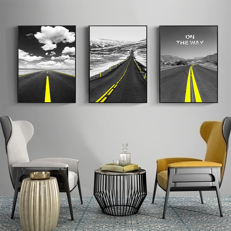 Черно-белая высокая картина для домашнего декора Скандинавская Картина на