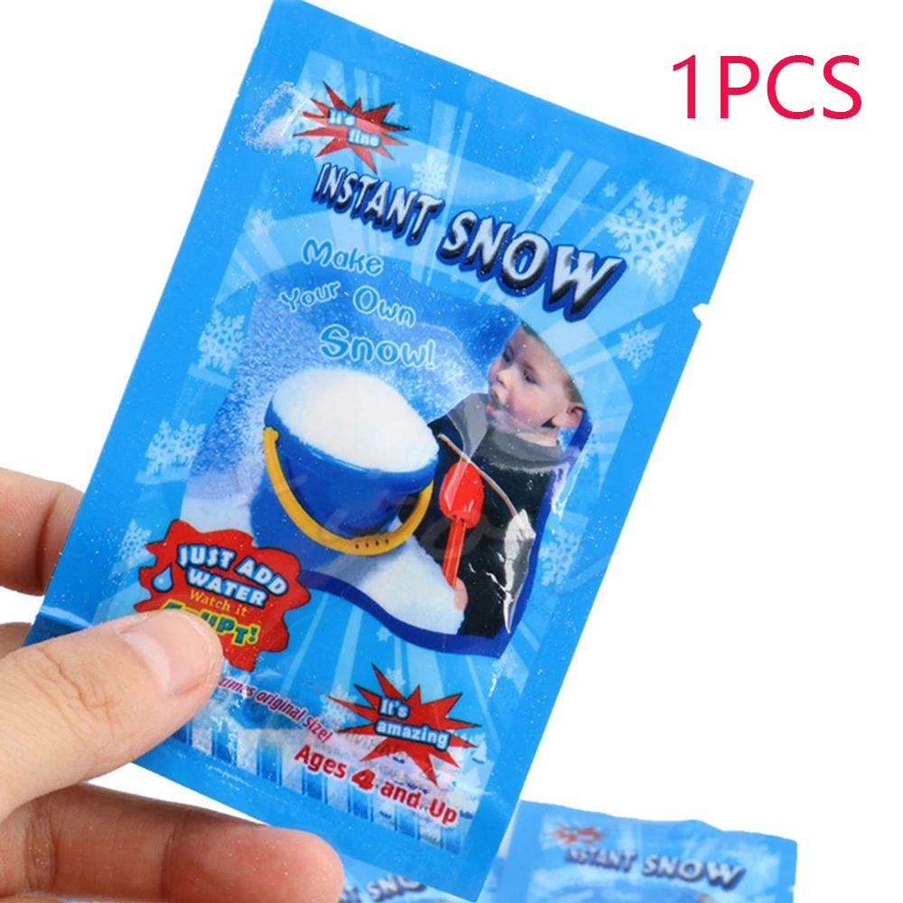 1 упаковка искусственный снег мгновенный Snow Powder искусственный Снеж. Порошок грипп зимнее украшение белый снежок для детей бой снежками Новое поступление E - Цвет: A