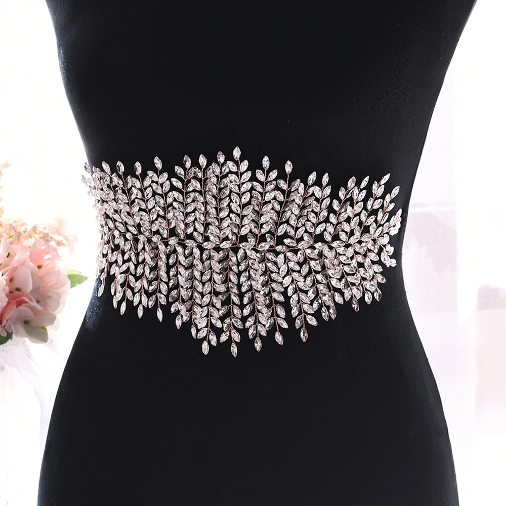 Блестящий ремень из розового золота для свадебного платья модные ремни женщин