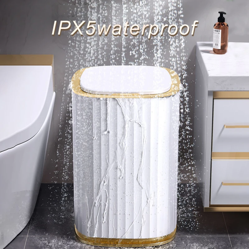 smart sensor garbage bin kitchen bathroom toilet trash can best automatic induction waterproof bin with lid 1015l free global shipping