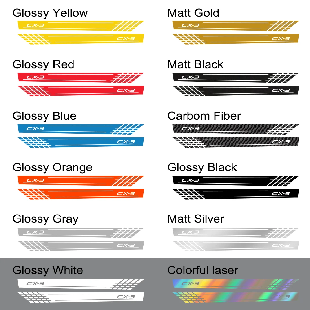 

Car Door Side Skirt Stripes Stickers For Mazda 3 6 CX-3 Auto Waist Line Decoration Vinyl Film PVC Waterproof Decals Accessories