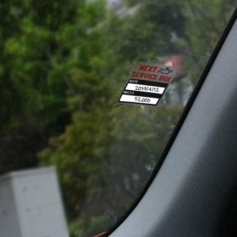 Наклейка с напоминанием об обслуживании замены масла наклейка на окно наклейки