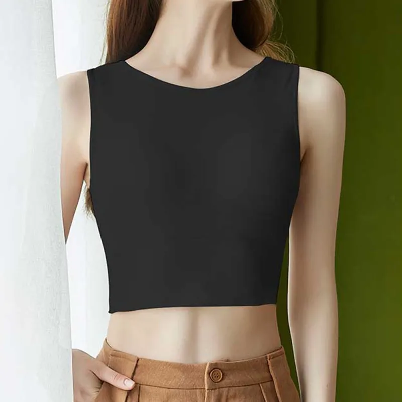 

New Women Solid Seamless Bra Padded Push Up Breathable Underwear Vest Female Tank Top Yoga Fitness Tops Comfort Sleep Bra