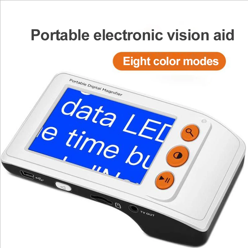 

Цифровой увеличительный прибор, портативная электронная видеолупа, вспомогательное устройство для чтения, ЖК-экран 3,5 дюйма для низкого ви...