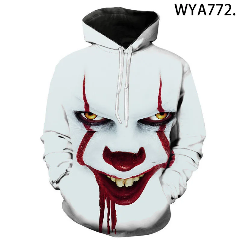 Новинка 2020 толстовки с капюшоном и 3D принтом мужские женские детские ужасная