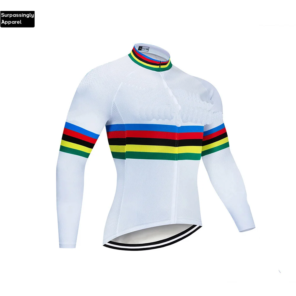 2020 профессиональная команда Радуга Велоспорт Джерси Белый велосипед с длинным