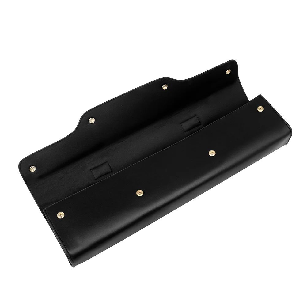 

1 Pc Thickened Synthetic Leather Flute Bag Flute Instrument Storage Bag (Black)