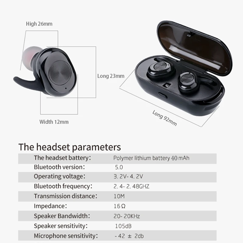 Беспроводные мини наушники TWS Bluetooth 5 0 бинауральные для Xiaomi Huawei iphone мобильные