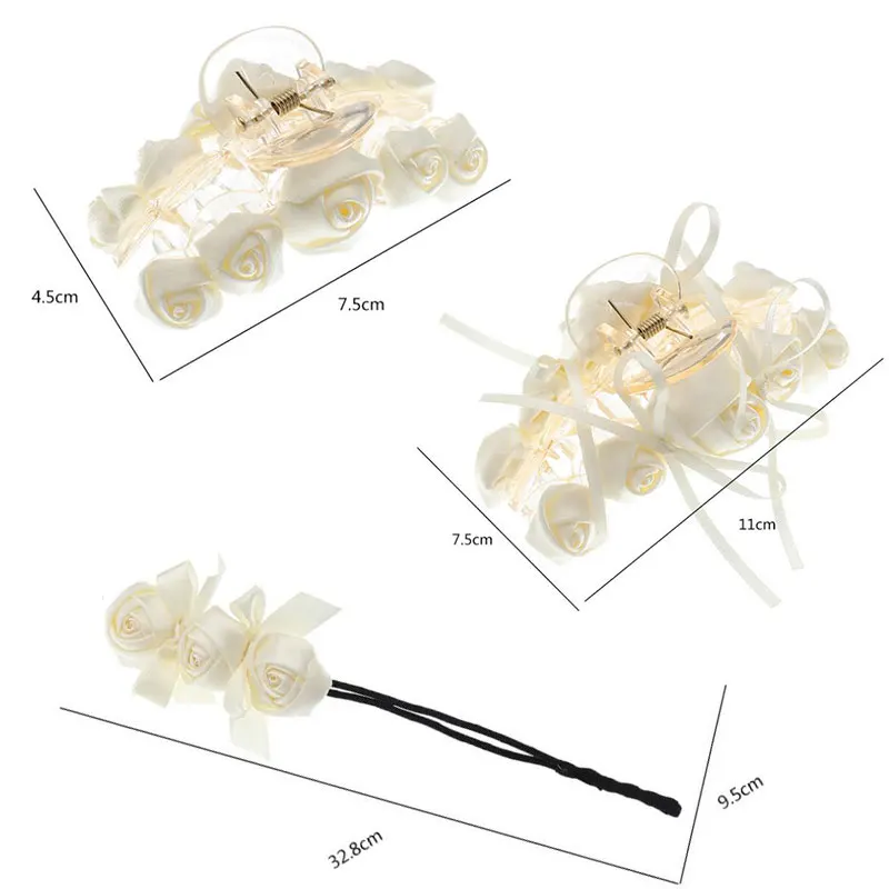 Женский обруч для волос элегантный белый с цветами розы свадебный аксессуар 2021| |