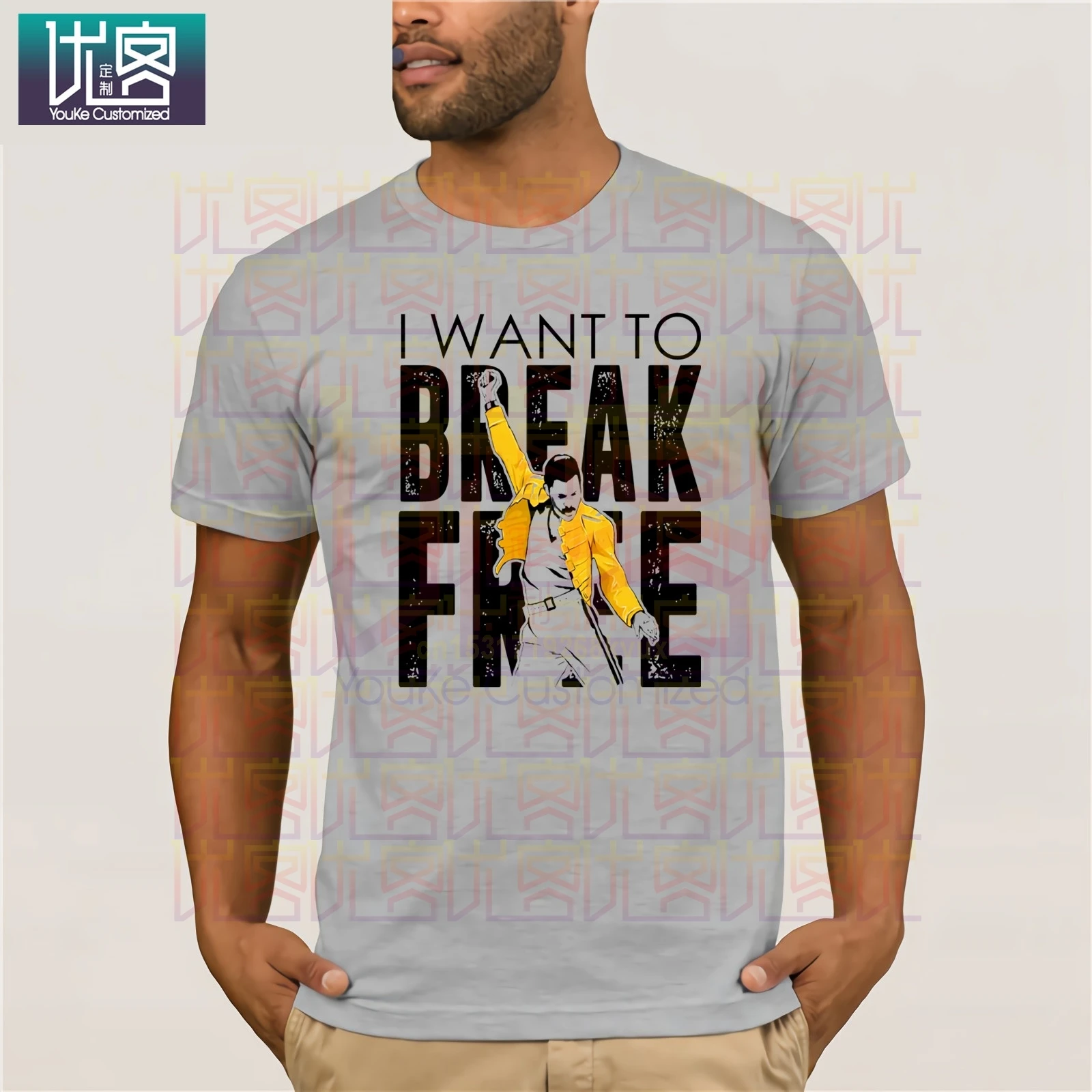 Футболка Freddie Mercury I Want To Break Free Мужская футболка с коротким рукавом юмором топы из