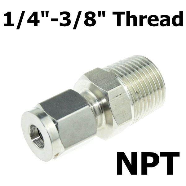 Inch OD Tube 3/" PT наружная резьба NPT x 6 мм 8 мм OD двойной наконечник трубки воздуха для компрессорной трубы разъем SS 304 нержавеющая сталь 1/4" 1/2" - Цвет: Inch OD Tube