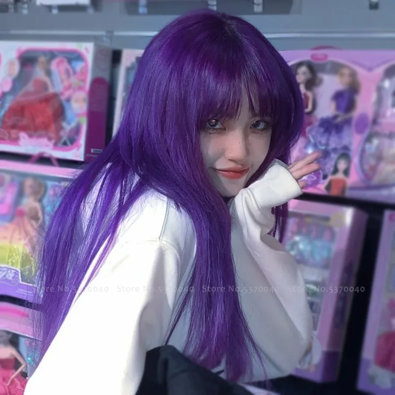 Женские парики для косплея в стиле японского аниме длинные прямые волосы